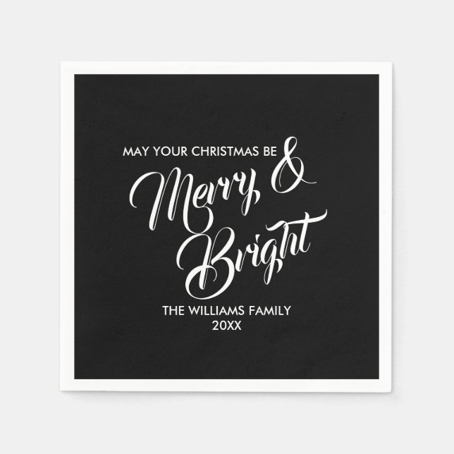 Fröhliche und helle Weihnachtszeitschrift Napkin Serviette (Vorderseite)