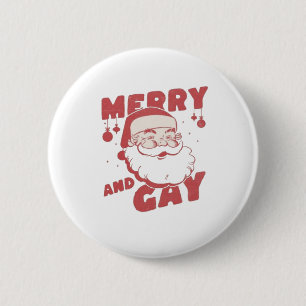 Fröhliche und lustige Weihnachten LGBTQ Stolz Button