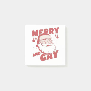 Fröhliche und lustige Weihnachten LGBTQ Stolz Post-it Klebezettel