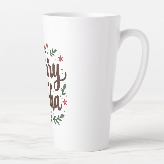 Fröhliche und mocha Drink Weihnachtskaffee Weihnac Milchtasse (Rechts)