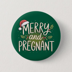 Fröhliche und schwangere Weihnachten Schwangerscha Button