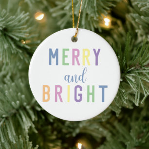 Fröhliche und strahlende Weihnachten Keramik Ornament