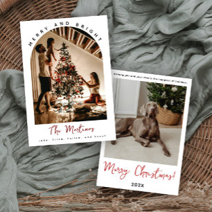 Fröhliche und strahlende Weihnachtsfotokarte Einladung