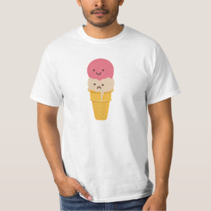 Fröhliche und traurige Eiscreme T-Shirt