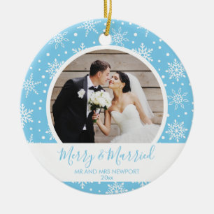 Fröhliche und Verheiratete, frisch verzierte Ornam Keramik Ornament
