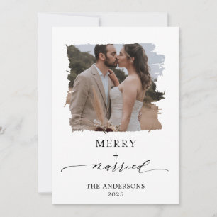 Fröhliche und Verheiratete Hochzeit Dankeskarte