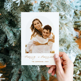 Fröhliche und Verheiratete Weihnachtsfoto-Karte Einladung