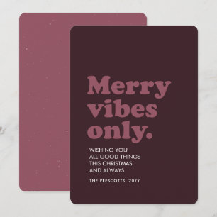Fröhliche Vibes nur Spaß Retro-Pflaume Weihnachten