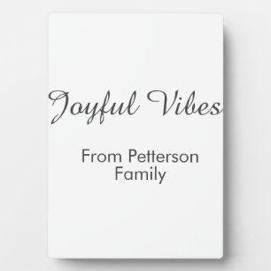 Fröhliche Vibes rote Weihnachten Familienname Datu Fotoplatte