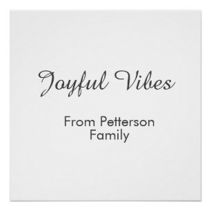 Fröhliche Vibes rote Weihnachten Familienname Datu Poster