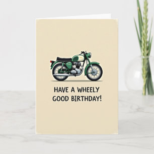 Fröhliche Vintage-Motorrad-Geburtstagskarte Karte