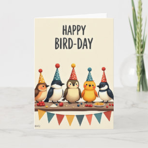 Fröhliche Vogelparty-Karte Karte