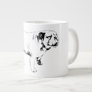 fröhliche Wangenpartie ruhig, Bulldogge Jumbo-Tasse