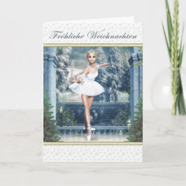 Fröhliche Weichnachten - Weihnachtsballerina-Karte Feiertagskarte