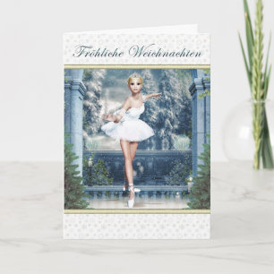 Fröhliche Weichnachten - Weihnachtsballerina-Karte Feiertagskarte
