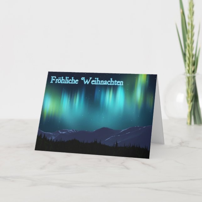 Fröhliche Weihnachten - Aurora Borealis (Vorderseite)