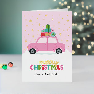 Fröhliche Weihnachten Autos mit Geschenken in Past