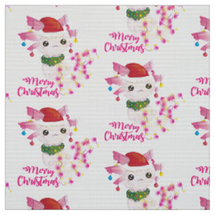 fröhliche Weihnachten axolotl santa Stoff