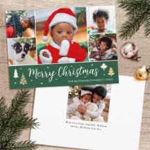 Fröhliche Weihnachten Benutzerfoto-Collage Bäume G
