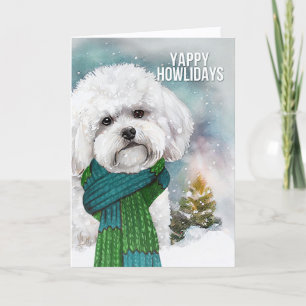 Fröhliche Weihnachten Bichon Frise Hund