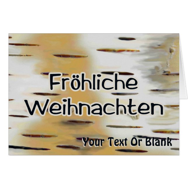 Fröhliche Weihnachten - Birchbark (Vorderseite (Horizontal))