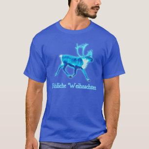Fröhliche Weihnachten - Blaue Karibik (Reindeer) T-Shirt
