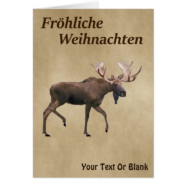 Fröhliche Weihnachten - Bull Moose Sur Ancien Papi (Devant)