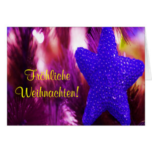 Fröhliche Weihnachten Christmas Purple Star II