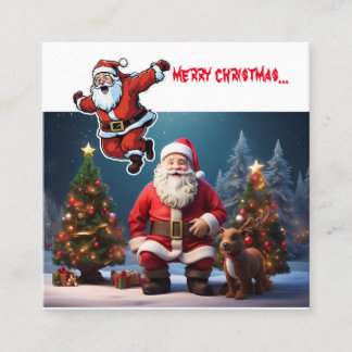 fröhliche Weihnachten Design und Malerei Telefonnummerkarte