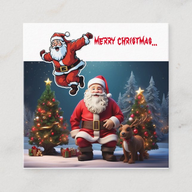 fröhliche Weihnachten Design und Malerei Telefonnummerkarte (Vorderseite)