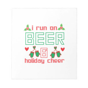 Fröhliche Weihnachten, die ich auf Bier und Ferien Notizblock
