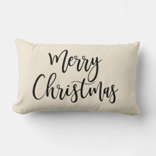 Fröhliche Weihnachten Elegant Modernes Skript Schw Lendenkissen