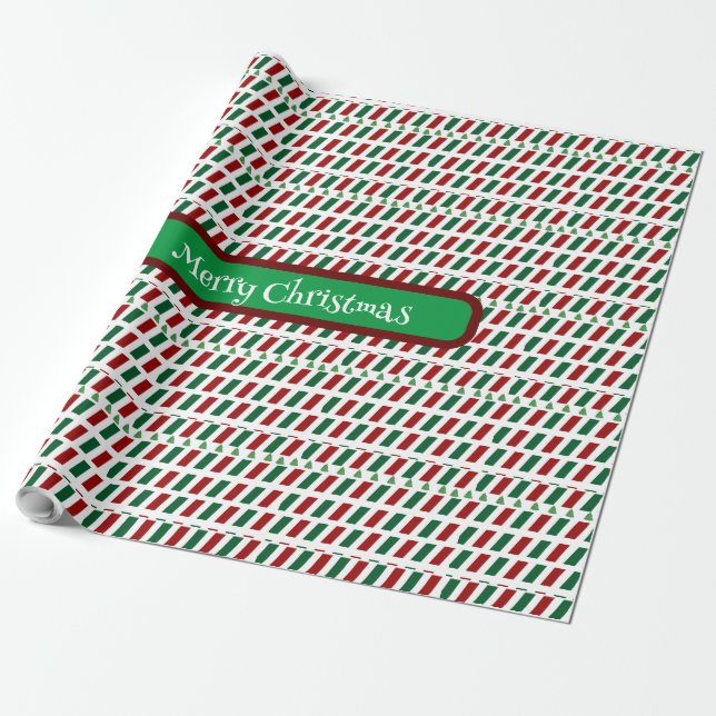 Fröhliche Weihnachten Elegant und modern individua Geschenkpapier (Ungerollt)