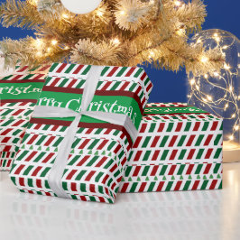Fröhliche Weihnachten Elegant und modern individua Geschenkpapier