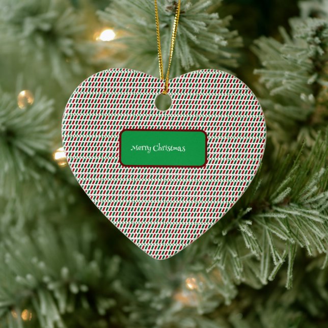 Fröhliche Weihnachten Elegant und modern individua Keramik Ornament (Baum)