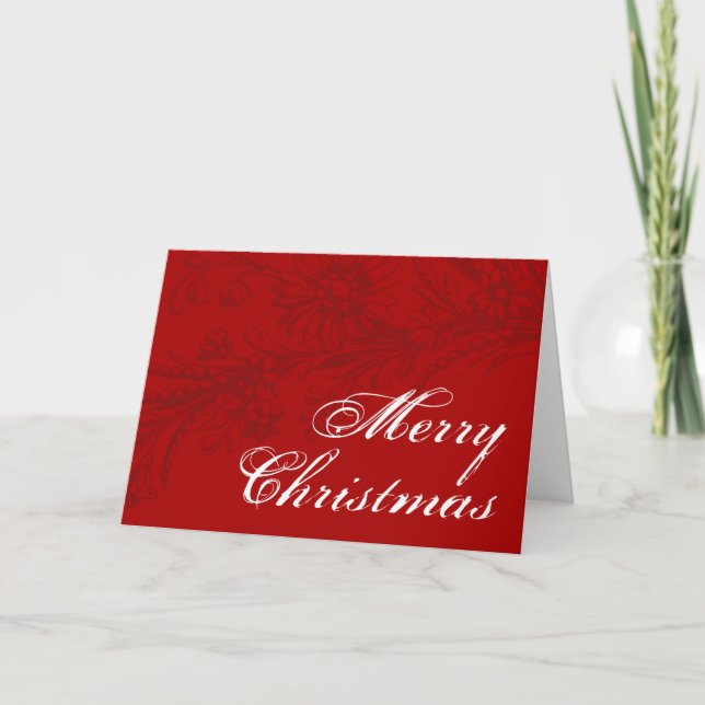 Fröhliche Weihnachten Elegant Urlaub Xmas Blank In (Vorderseite)