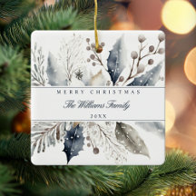 Fröhliche Weihnachten Elegant Winter Wasserfarben