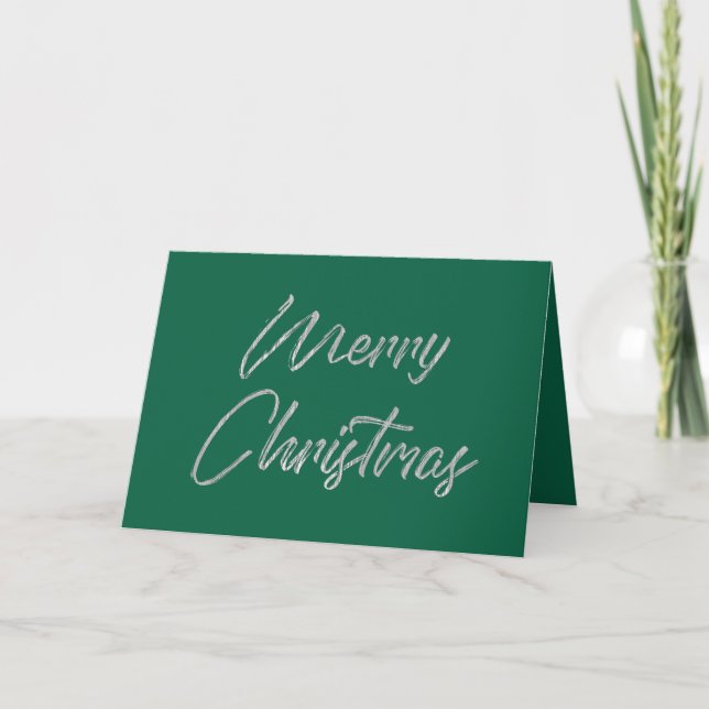 Fröhliche Weihnachten Elegante Imitate Silver Foil (Vorderseite)