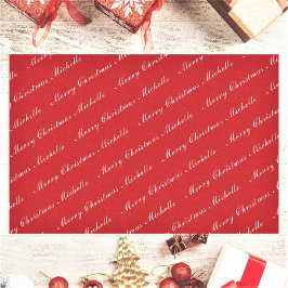 Fröhliche Weihnachten Elegante Kalligrafie Text Ro Seidenpapier