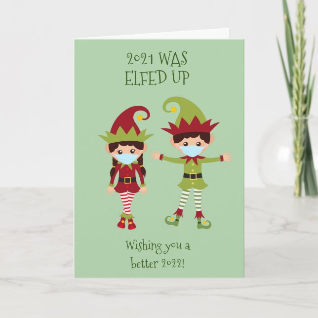 Fröhliche Weihnachten Elfenbeinmaske 2021 (Vorderseite)