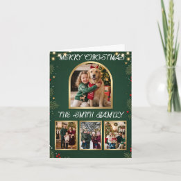 Fröhliche Weihnachten Familienfoto-Collage gefalte