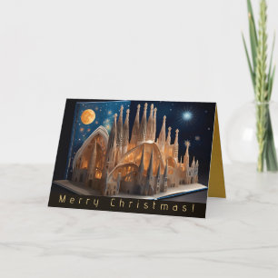 Fröhliche Weihnachten Faux Pop-up Sagrada Família 