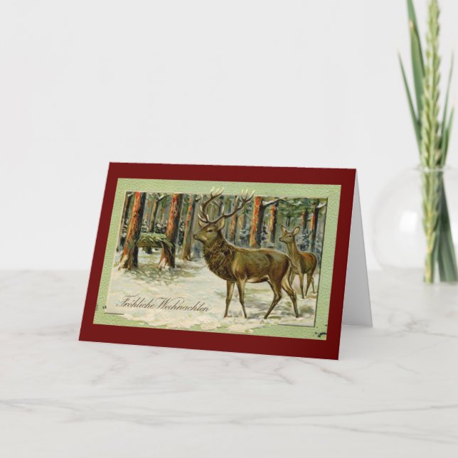 Fröhliche Weihnachten German Christmas Vintage (Vorderseite)
