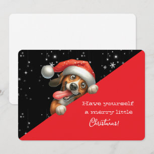 Fröhliche Weihnachten Grinsender Hund