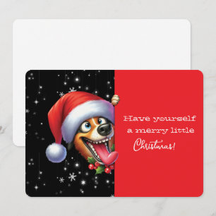 Fröhliche Weihnachten Grinsender Hund