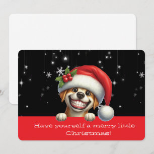 Fröhliche Weihnachten Grinsender Hund