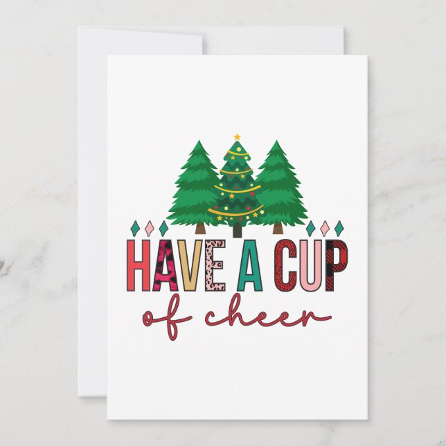 Fröhliche Weihnachten haben eine Tasse Glück (Vorderseite)