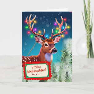 Fröhliche Weihnachten Hirsch, der Freude und Jubel