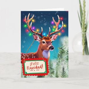 Fröhliche Weihnachten Hirsch verbreitet Freude und