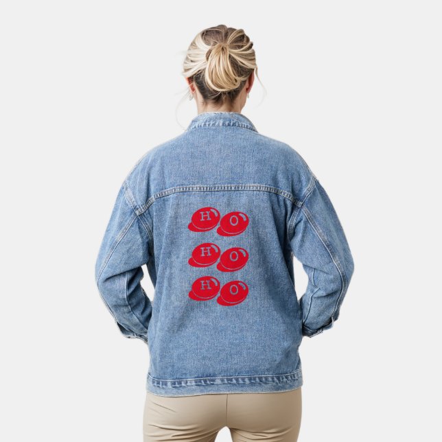 fröhliche Weihnachten ho ho ho ho Jeansjacke (Modell)